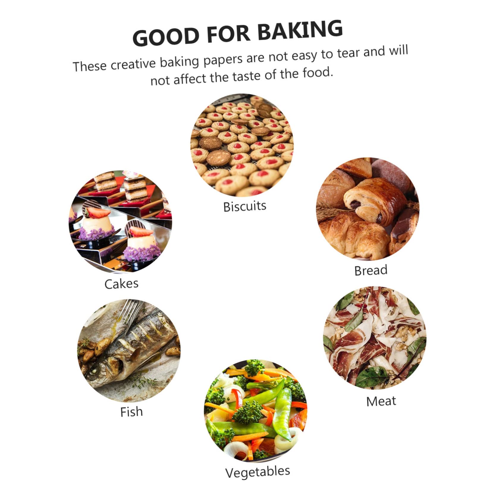 UPKOCH Carta da Forno Antiaderente Carta da Forno per Cucina Spessa Adatta per Affumicare Carne Pane Biscotti e Verdure Utilizzabile come Alimentare