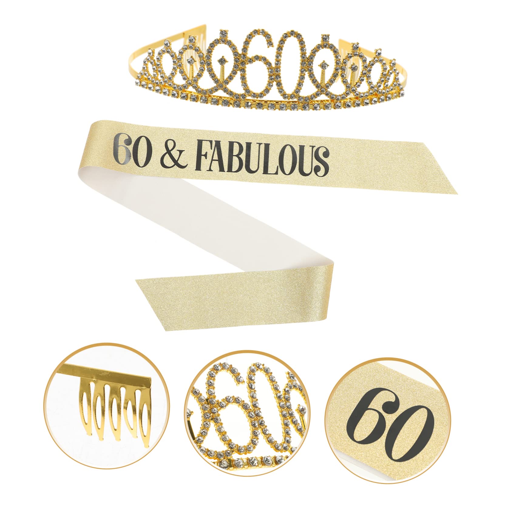 TOYANDONA 4juegos Decoración De Cumpleaños Años Para Mujer y Banda Accesorios Elegantes Para Fiesta De Cumpleaños Para Celebraciones y Eventos Especiales