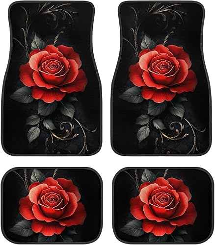 Tapetes de alfombra de rosa roja para automóviles, ajuste universal, alfombrilla protectora de alfombra para la mayoría de sedán, SUV, camioneta disponible en Yaxa Costa Rica