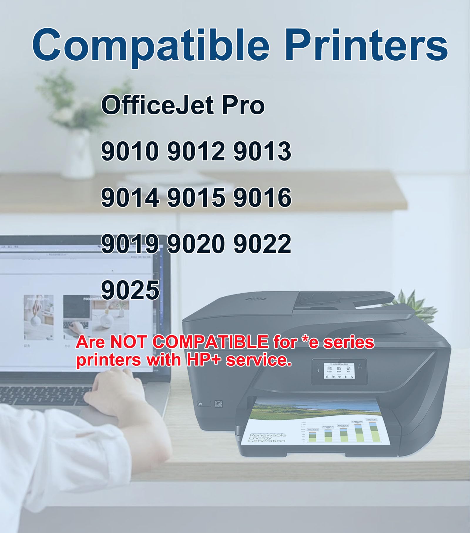 963XL Cartucce d'inchiostro di ricambio per 963 963 XL per OfficeJet Pro 9010 9012 9014 9015 9016 9018 9019 9020 9022 9025 (nero, ciano, magenta, giallo, 4-pack)