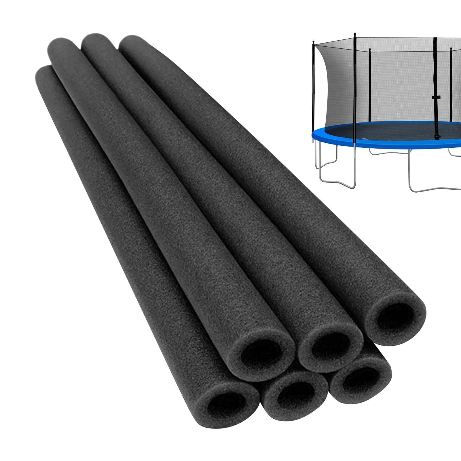 6 Tubi in Schiuma per Trampolino Manicotti in Schiuma per Pali del Trampolino Protezione per Aste di Trampolinos, Copertura in Gommapiuma per Aste per attività E Bambini,88cm