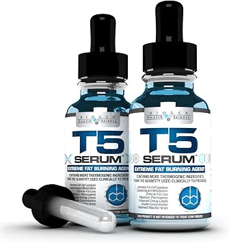 x2 T5 Fat Burners Serum XT Maximum Strength & Fast Acting - Weight Loss/Diet Pills Alternative 2 Month Supply