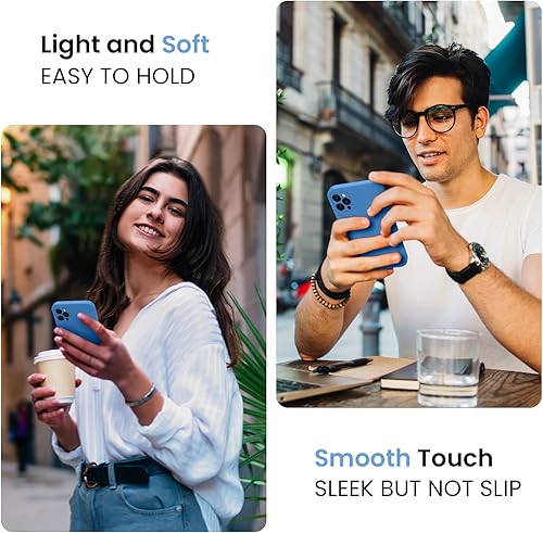 Miniatura 648 de FireNova Funda para iPhone 14 Pro, funda de silicona mejorada [protección de cámara] con [2 protectores de pantalla], forro interior de microfibra