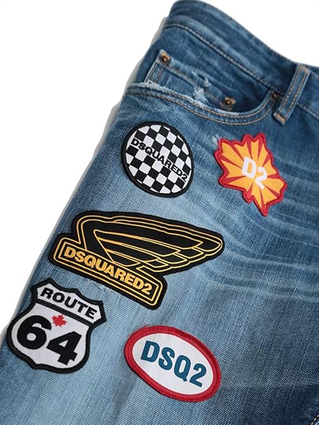 Amazon | [ディースクエアード] ワッペン ダメージ加工 ボタンフライ  