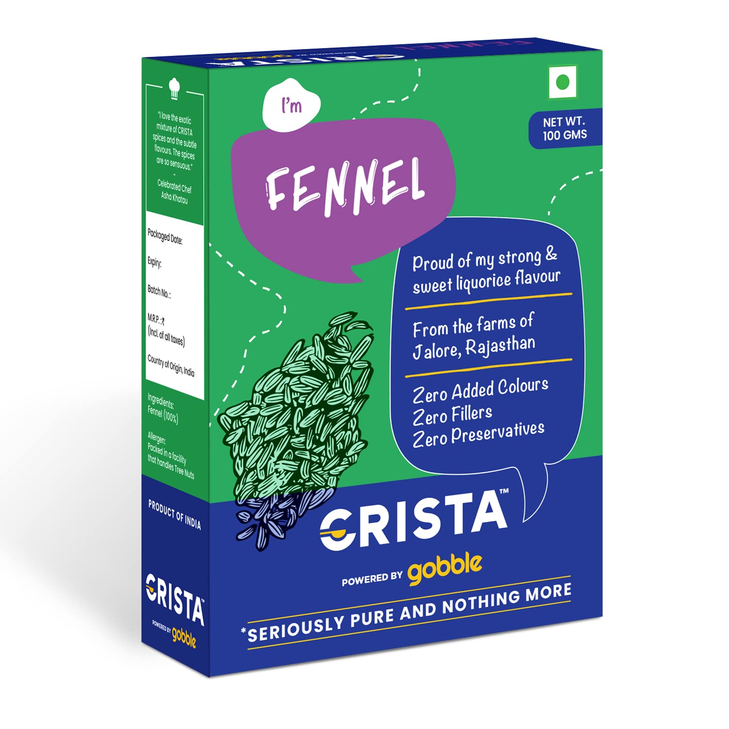 See full amazon price history chart for CRISTA Fennel Seeds | Pure Badi Saunf | Zero added Colours, Fillers, Additives & Preservatives | Farm Fresh | Premium Sortex Grade Quality & Aromatic | 100 gms CRISTA Fennel Seeds | Pure Badi Saunf | Zero added Colours, Fillers, Additives & Preservatives | Farm Fresh | Premium Sortex Grade Quality & Aromatic | 100 gms (B09Z6RHXVS) Amazon Price History, Amazon Price Tracker