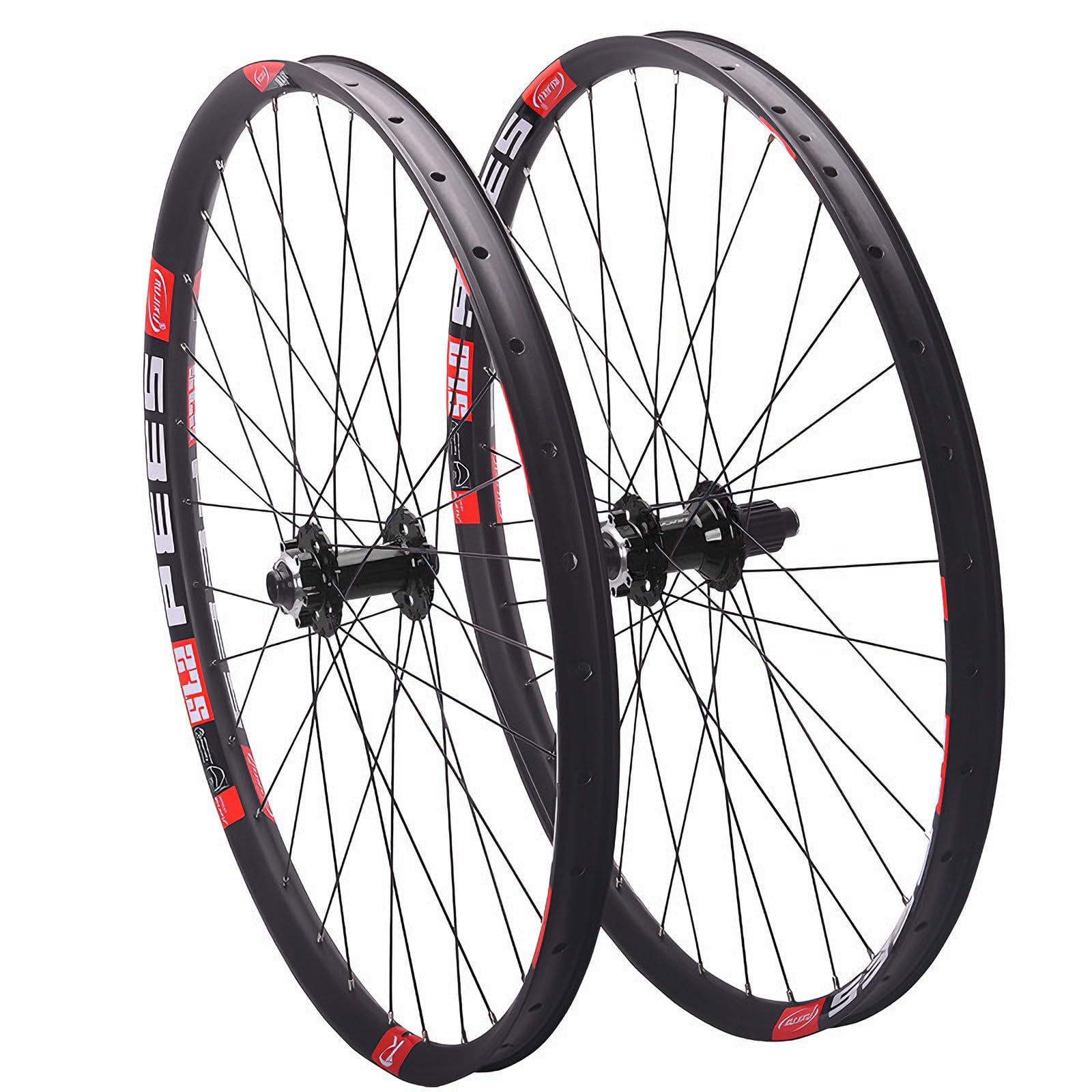 HOMSXPAC Mountain Bike Wheelset Aluminium Alloy 26/27.5/29in Disc Brake Front Rear Wheels Thru Axle Boost 32H Hubs For MS 12 Speed Cassette
