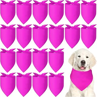 Abbylike 20 bandanas para perros a granel, lisas, bandanas para perros, bandanas en blanco para perros, bandanas triangulares de transferencia de calor, baberos para perros, bandanas para cachorros,