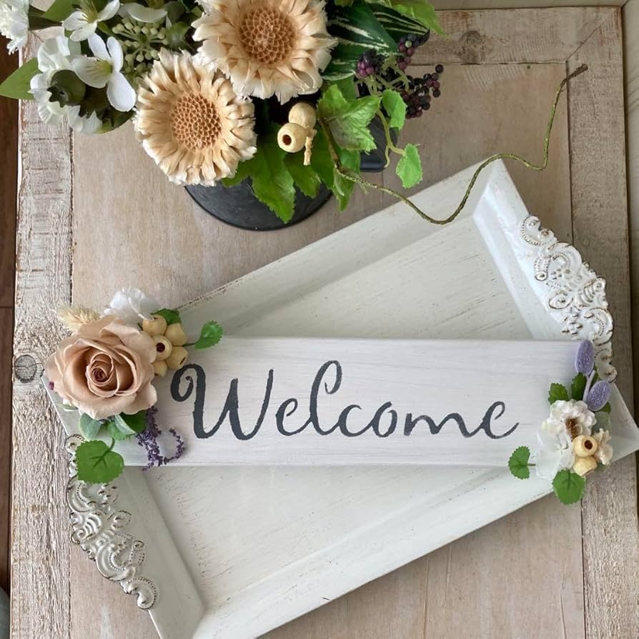 Amazon.co.jp: 木製ウェルカムボード 玄関飾り : Toys & Games