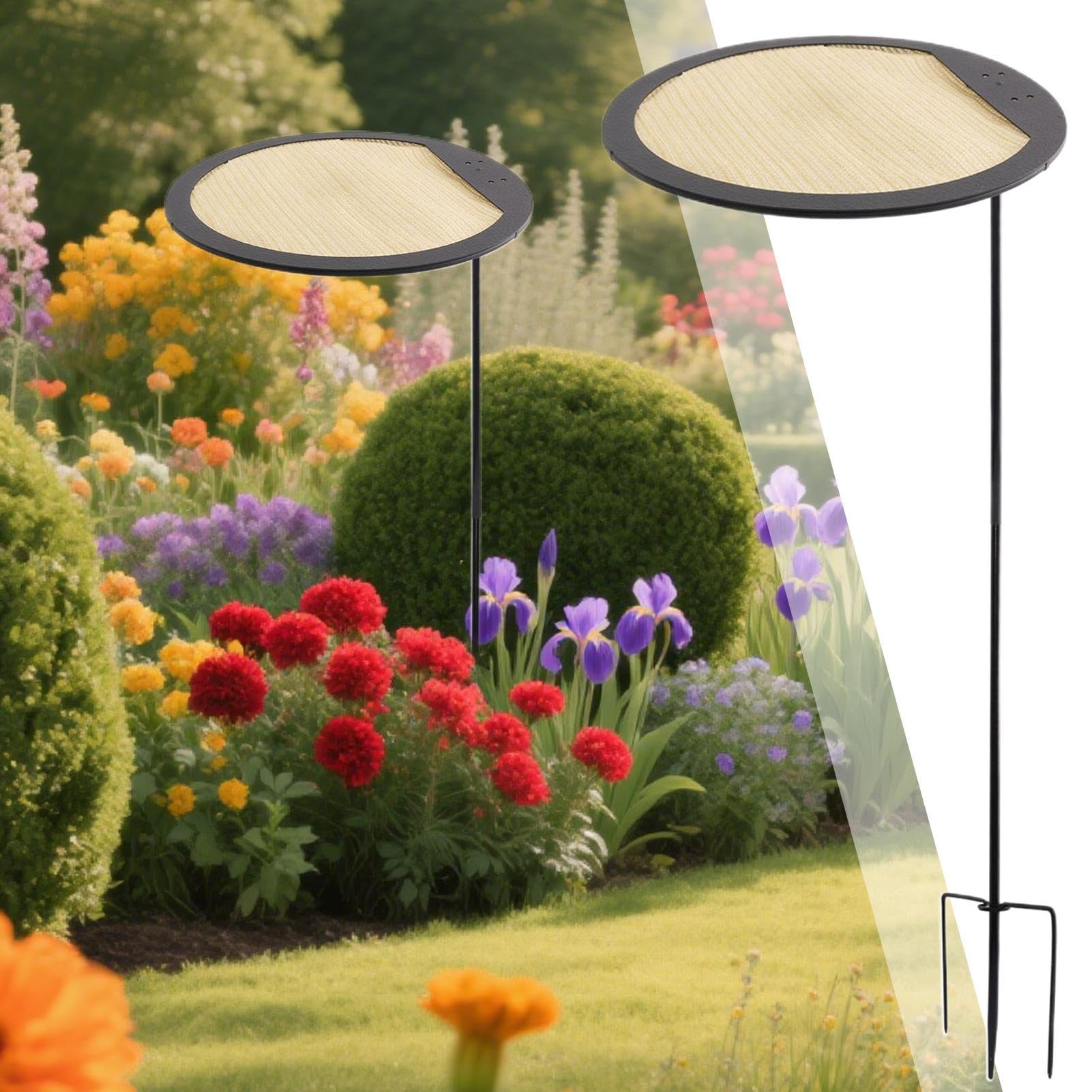 Ombrello da Sole per Piante - Ombrello Parasole Bloccante la Luce Solare,Copertura Regolabile 3 Pezzi Portatile Termica per Orto Balcone Fiori Cortile Decorazione