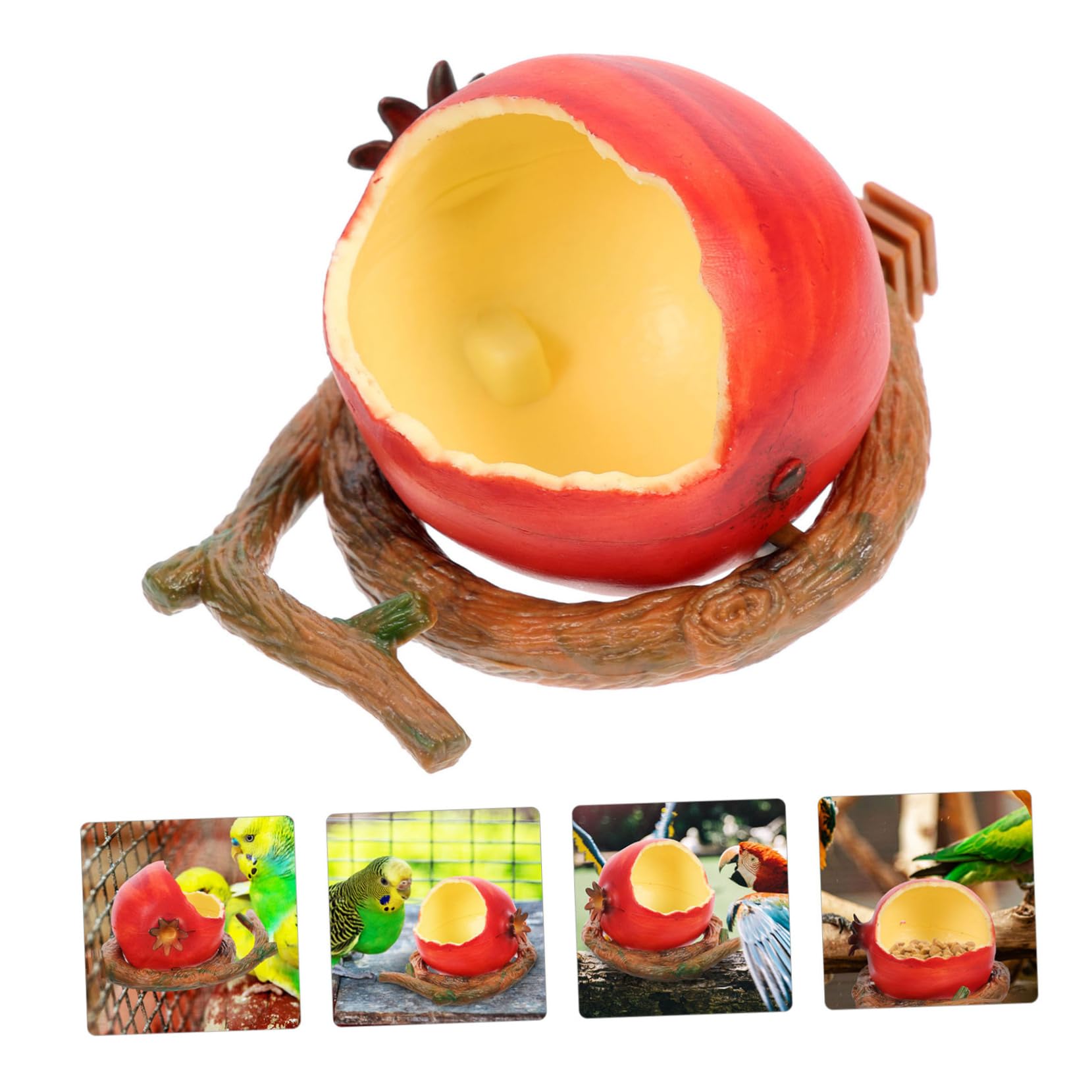 Yardwe 5piezas Comedero para Pájaros Antisalpicaduras Contenedor De Alimentos para Periquitos y Canarios Alimentador De Jaula Lavable y Resistente
