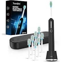 7AM2M Sonic Electric Toothbrush for Adults&Kids, 8 Brush Heads&Travel Case