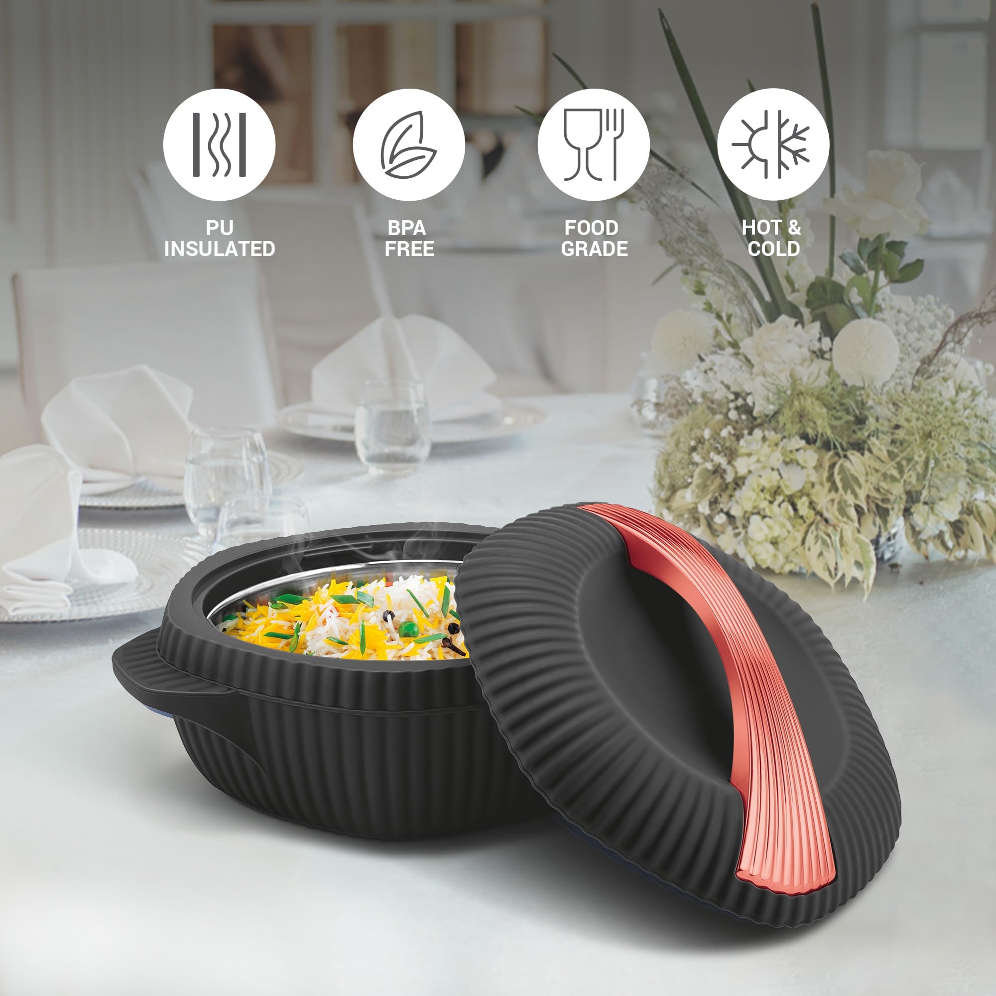 Milton Oyster Casserole (2190 ml, Black) 1