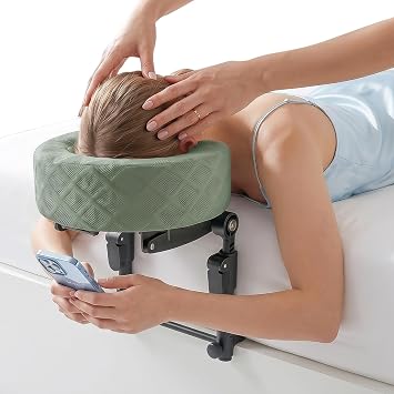 Massage Headrest for Bed, Adjustable Height & Angle Massage Tools, Home Massage Face Cradle with Memory Foam, Face-Down Pillow, Massage Head Holder for Sleeping Mattress After Eye Surgery