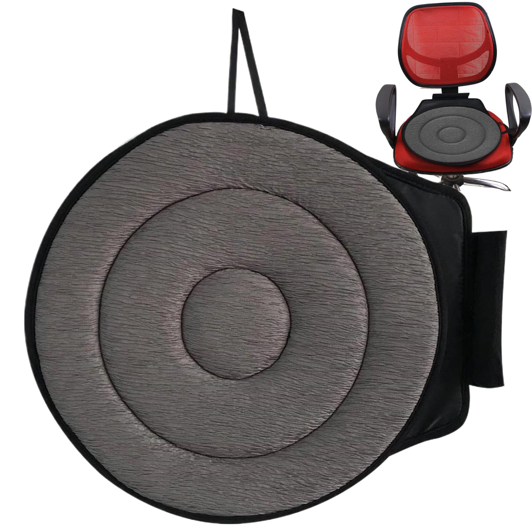 Coussin de siège de voiture pivotant à 360° ergonomique 45,7x40,6 cm