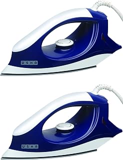 USHA EI 3702 1000-Watt Dry Iron (Blue) Pack of 2