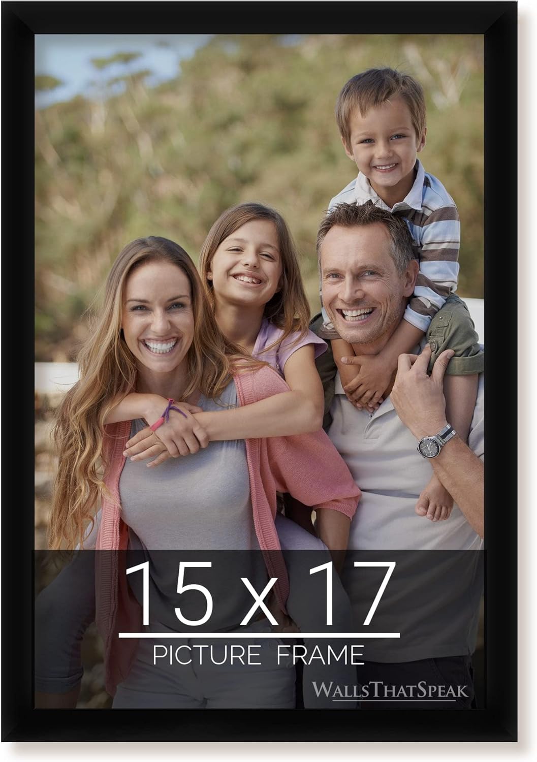 wallsthatspeak 15x17 Black Picture Frame for Puzzles Posters Photos or Artwork