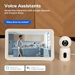 IMILAB Caméra de sécurité 3K+3K intérieure, double objectif Pet/Dog/Baby Camera avec Xiaomi Home App, 2.4G/5G WiFi Cam de chambre rechargeable, vision nocturne couleur, piste humaine, audio bidirectionnel, pas d'abonnement(C30 Double)