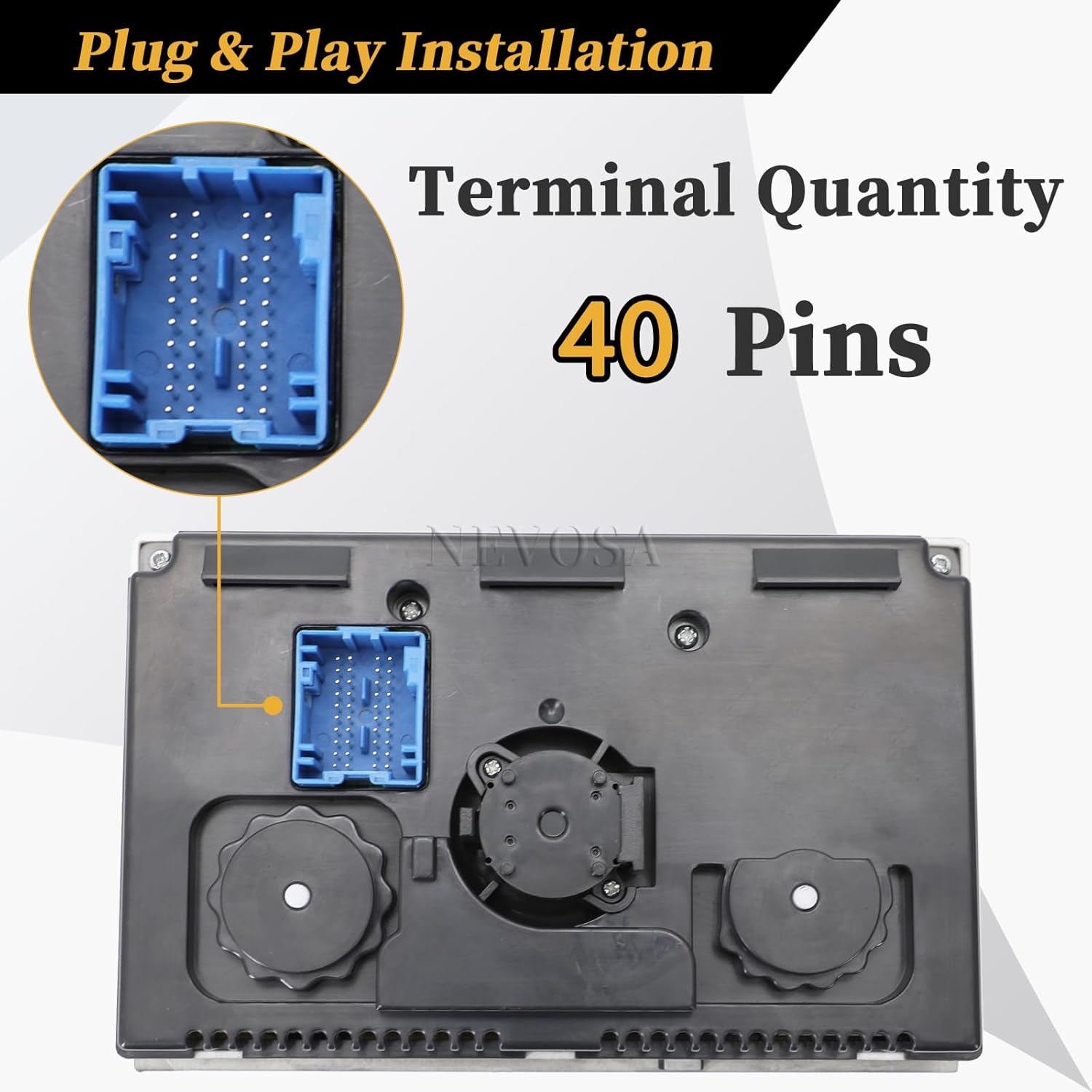 Climate Control Module - A/C Control Panel Module Air Conditioning Heater Control Switch Temperature Control Panel for Scania Truck P G R Series 40 Pins Replacement OEM 1748563