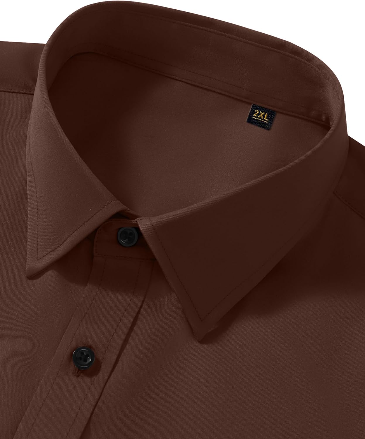 Men's Dress Shirts Long Sleeve Stretch Wrinkle Free Wedding Formal Business Button Down Shirt - Image 3