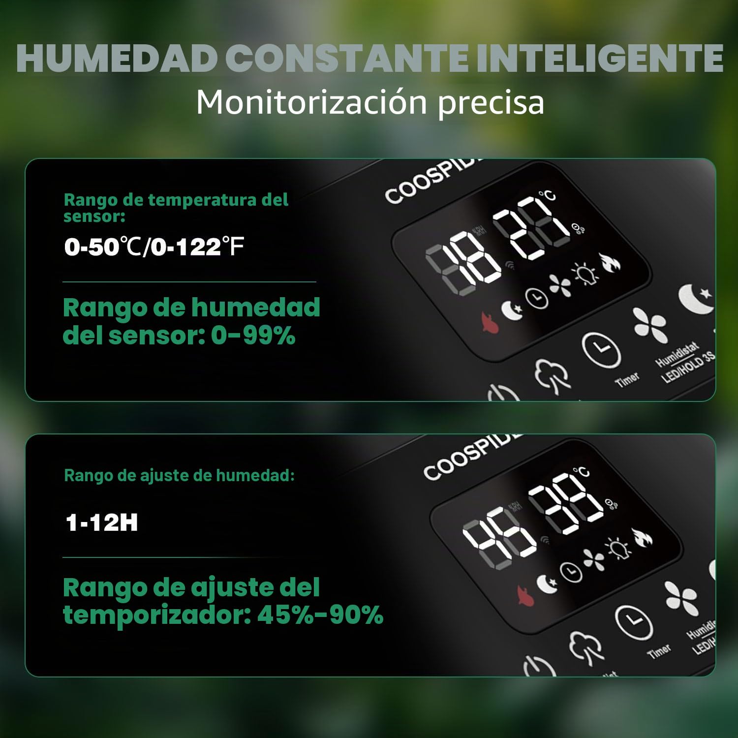 Tararium Nebulizador de terrario de 5 litros con temporizador y sensor de humedad – Humidificador automático de reptiles para serpientes, camaleones, tortugas – niebla ultrasónica silenciosa