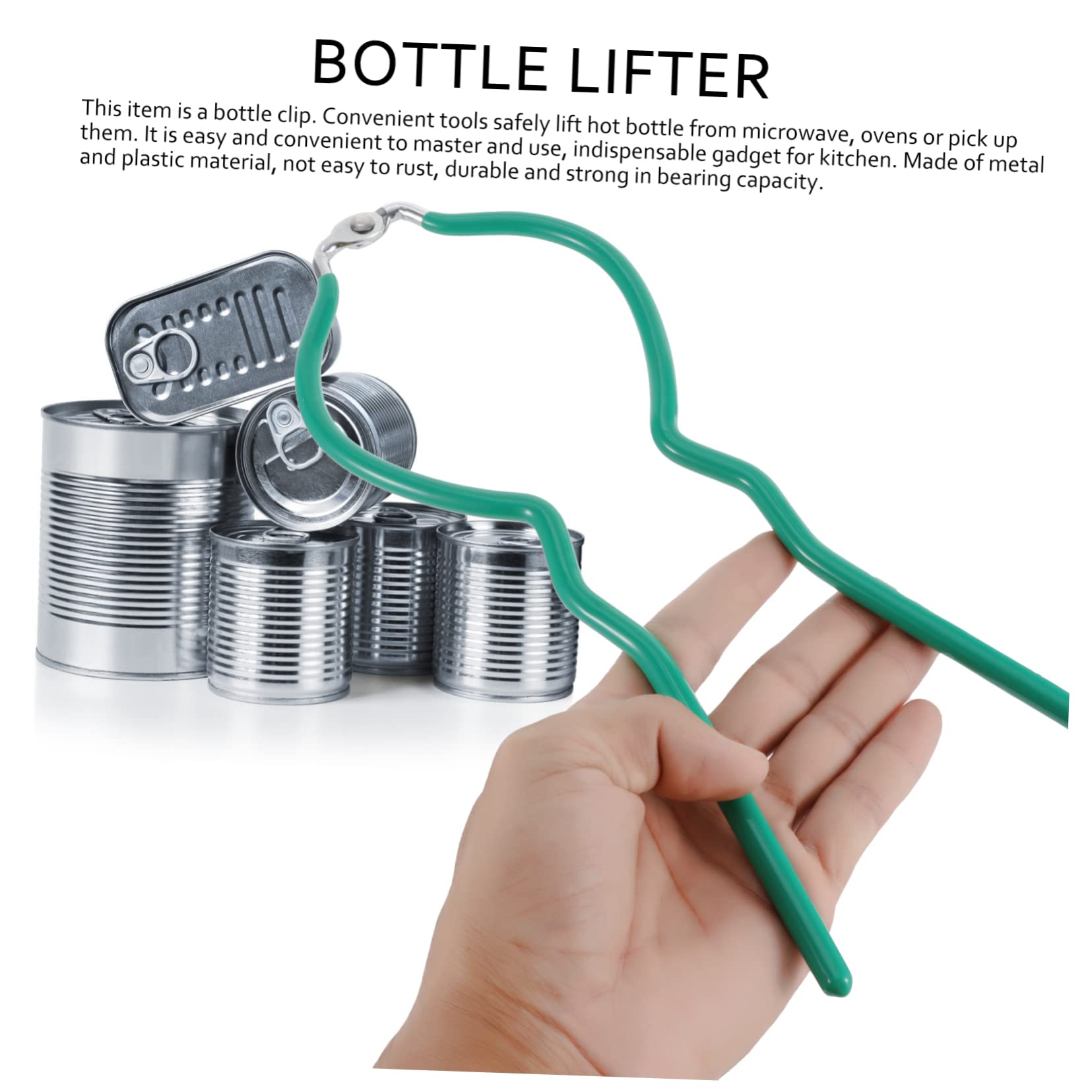 PartyKindom Pince Glisse pour Bouteilles et Bocaux Clip de Chaleur Accessoire de Cuisine Pratique Vert Profond pour Biberons et Pots Mason
