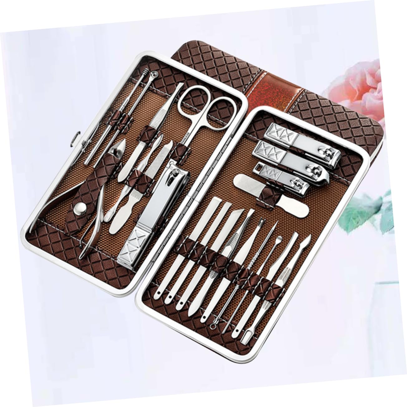 Healvian 21pezzi Kit Tagliaunghie in Set per Manicure Tagliaunghie per Unghie Strumenti Professionali in Acciaio Inox per Tagliare e Modellare le Unghiper Manicure e Pedicure