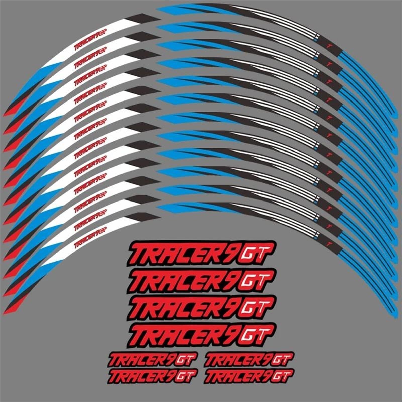 Motorcycle Wheel Stickers Reflective Decals Rims for Yamaha for Tracer 9 GT 900 9GT 2021-2023 Decorative(Color3)