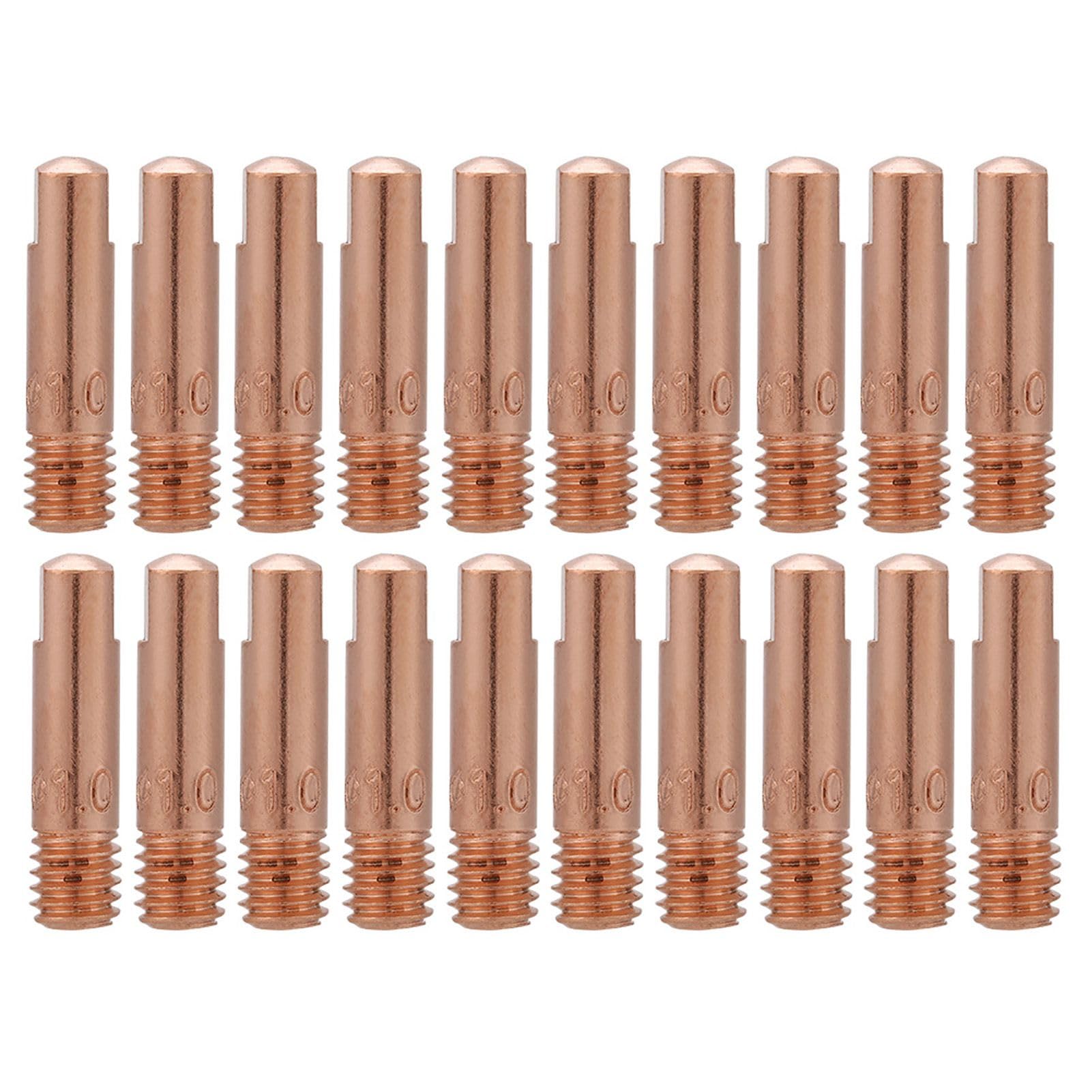 Yctze Punta di Contatto in Rame 0,8mm, Consumabili per Saldatura Durevoli | Elevata resistenza al calore, installazione semplice, compatibile con torcia 15AK