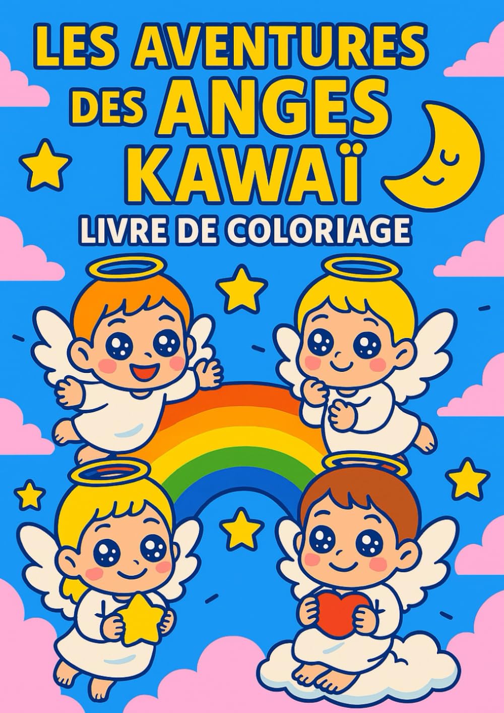 Livre de coloriage Kawaï: Les aventures des Anges Kawaï