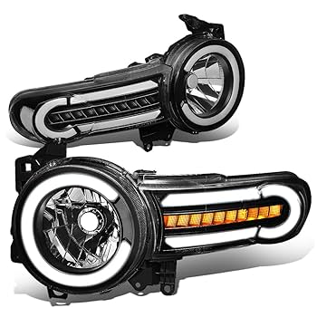 LEDライト ブラック fjクルーザー トヨタ FJクルーザー 日本光軸 インナーブラック LEDファイバー