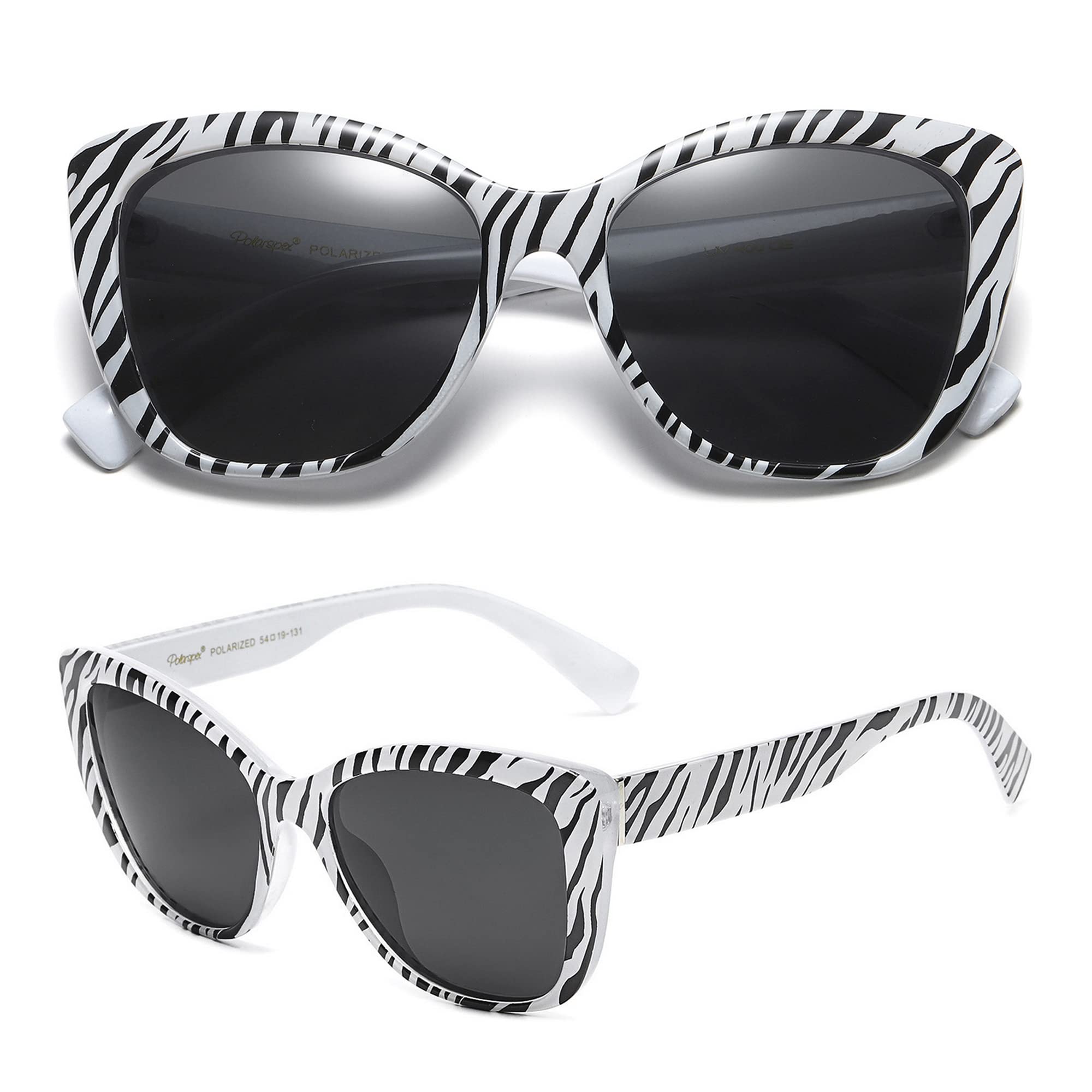 PolarSpex Cat Eye Sunglasses for Women - Trendy & Polarized Oversized Womens Sunglasses - Fashionable Shades for Women