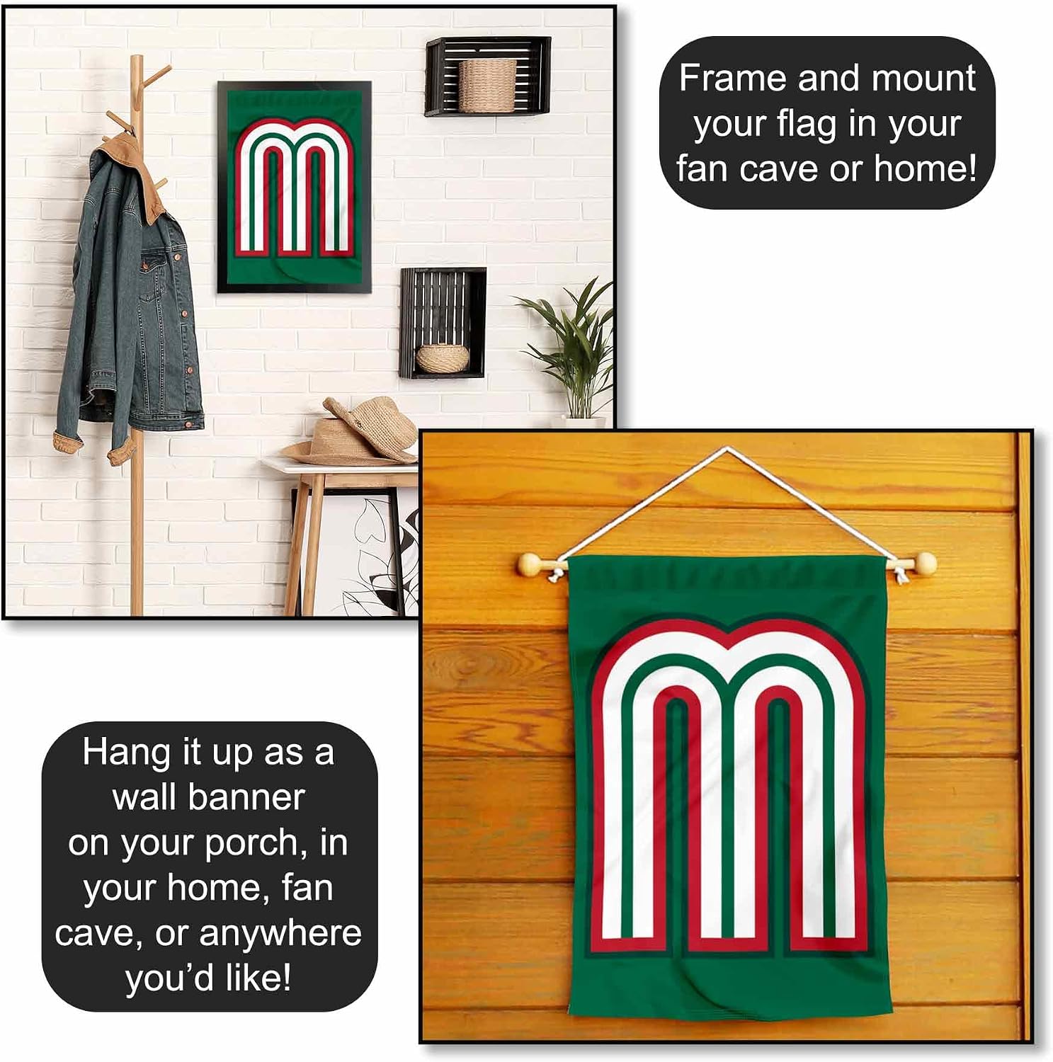 Mexico Baseball 2 Sided Garden Flag