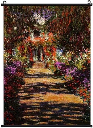 Amazon Co Jp Inov ジヴェルニー モネ庭 クロウド モネ細道 ポスターハンガー 50 70 Cm サイズ対応 ポスターフレーム 大判 フレームレス 額縁 壁掛け Generic