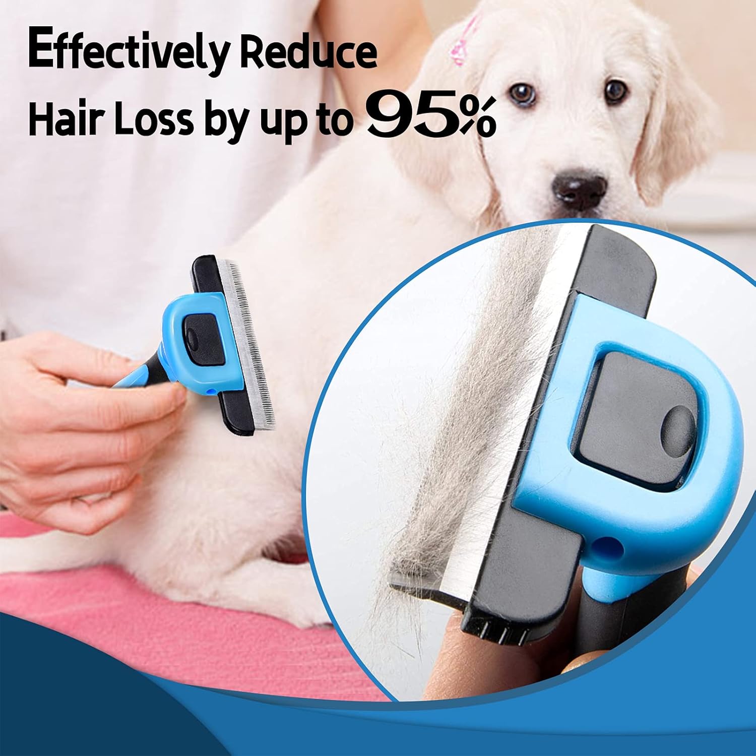 Buy Anengpu Professional Deshedding Tool Pet Grooming Brush Best Long Short Hair Dog Deshedding Tool Which Can Effectively Reduce Up To 95 Of Professional Deshedding Tool For Cats And Dogs Online