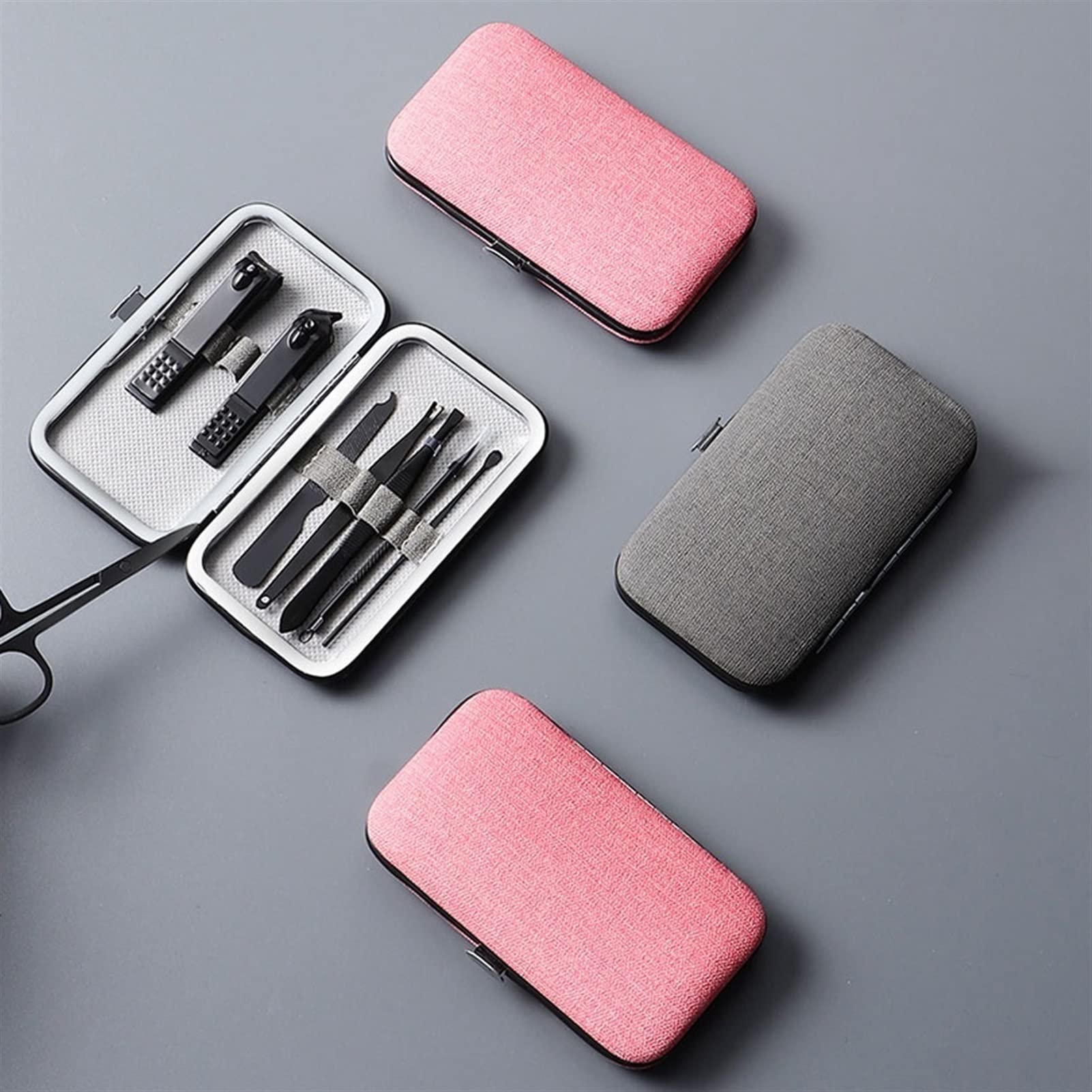 Zestaw do obcinania paznokci dla dorosłych Zestaw do manicure ze stali nierdzewnej Zestaw do higieny osobistej Zestaw do pedicure Zestaw kosmetyczny (zestaw 8-częściowy) (kolor: B) (A)