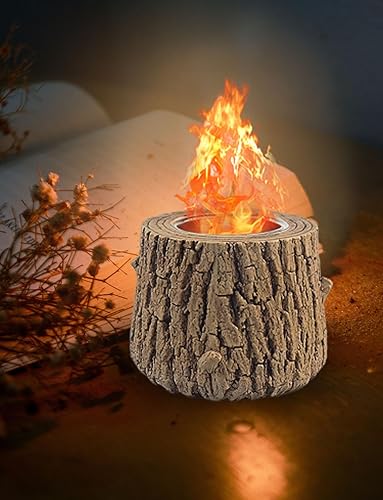 Miniatura 2 de Fogata de mesa  Mini chimenea de mesa, portátil, para tocones de árboles, sin humo y sin olor para interiores, exteriores, campamento, exterior,