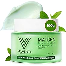Matcha Facial Moisturizer with Rose PDRN, Korean Peptides Hydrating Firming Cream for Anti Aging, Dark Spot &amp; Uneven Skin Tone, Soothing Radiance for Soft, Glowy Skin, All Skin Types, 3.53 oz