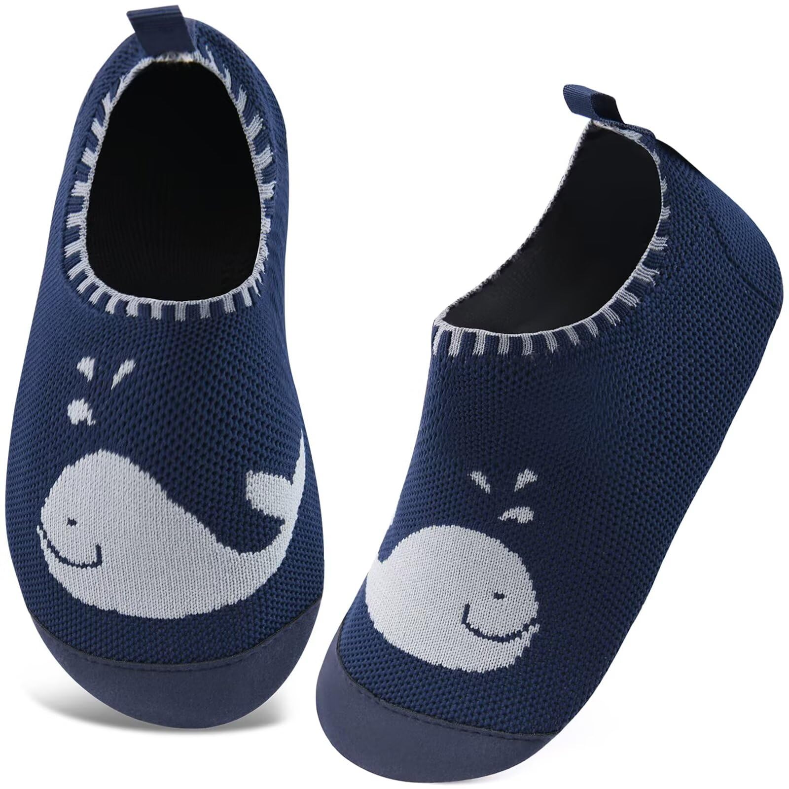 Kyopp Hausschuhe Kinder Junge Mädchen Atmungsaktive Rutschfest Barfussschuhe Turnschläppchen Weich Lauflernschuhe Kleinkinder Slippers