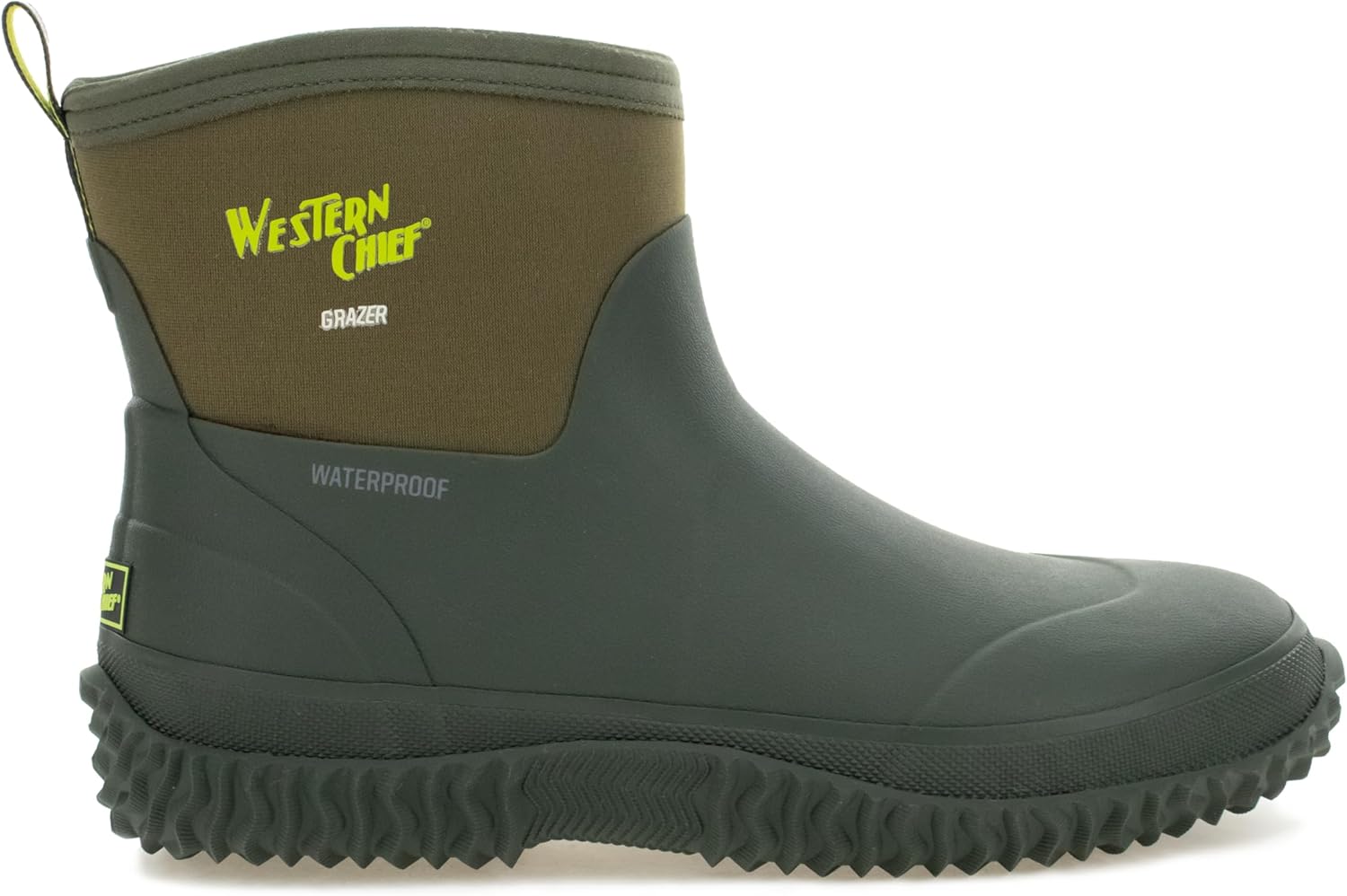 Western Chief Grazer Unisex Waterproof Rubber Garden Shoes, Neoprene Insulated Slip-On, Outdoor Ankle Rain Boots for Men and Women