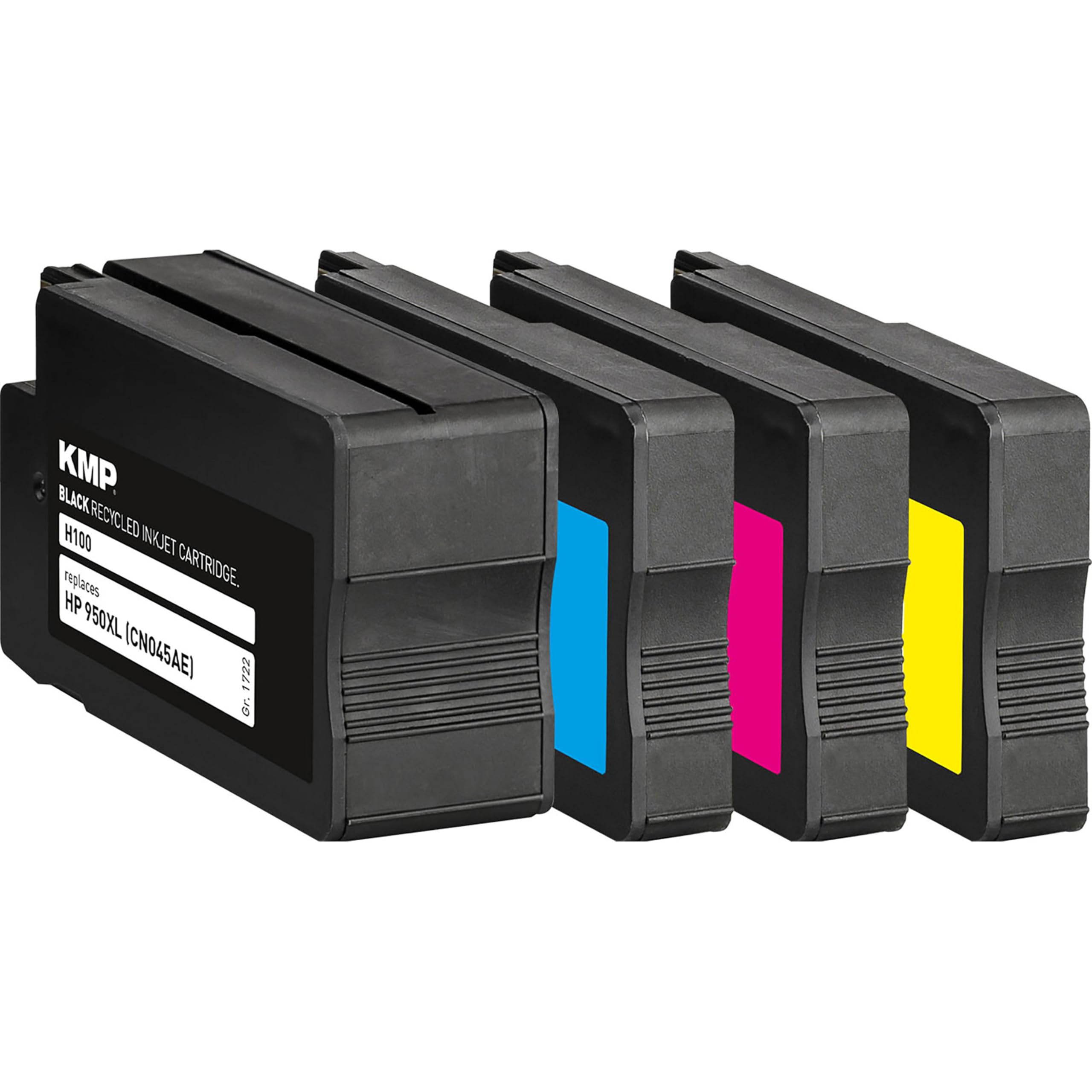 KMP Tintenpatrone passend für HP 950XL (CN045AE), HP 951XL (CN046AE, CN047AE, CN048AE) Multipack - H100V - für Officejet Pro 8100 8600 8610 86... etc.