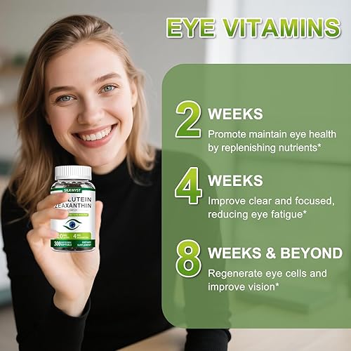 Miniatura 4 de Suplemento de luteína y zeaxantina, vitaminas oculares 300 cápsulas blandas, 20 mg de luteína y 4 mg de zeaxantina con vitaminas C, E, zinc, cobre
