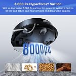 Roborock Q7 L5+ Aspirateur et Mop robot, Auto-Emptying, Système double anti-angle, 8,000 Pa HyperForce Souction, réservoir d'eau électronique, nettoyage quotidien, parfait pour les planchers durs, les tapis et les cheveux d'animaux