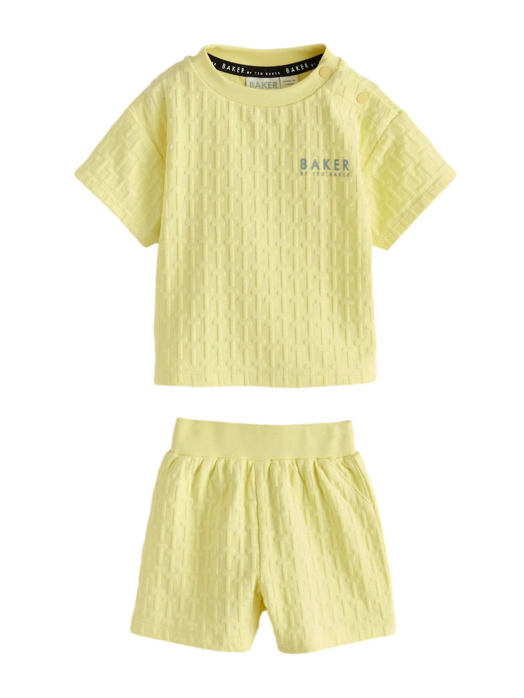 Baby Jungen T-strukturiertes T-Shirt und Shorts im Set