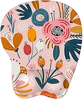 Vista 35 de Alfombrilla para mouse con soporte de muñeca, almohadilla antideslizante para mouse para oficina, computadora, laptop y Mac, cómoda y ligera