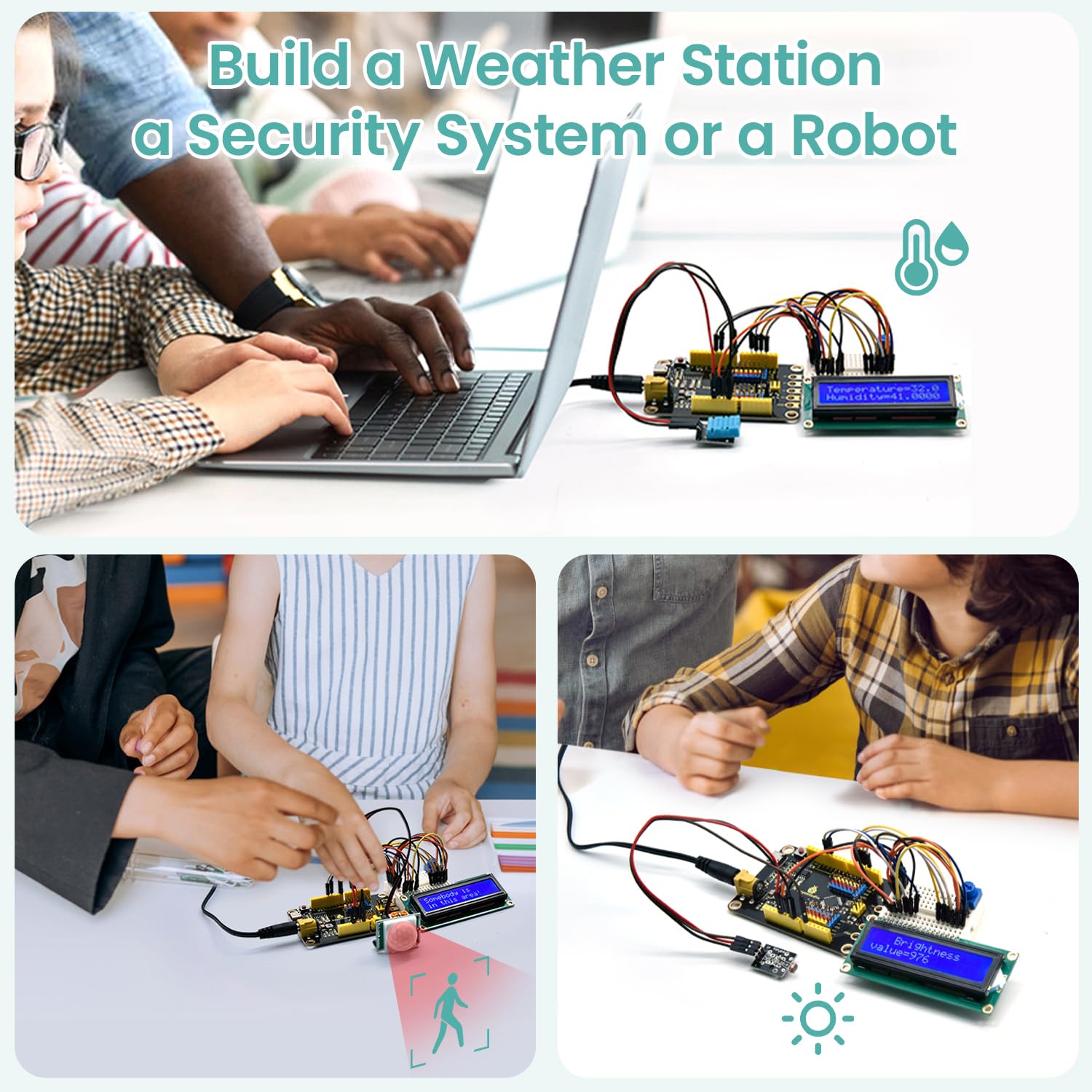 KEYESTUDIO Kit sensore 37 in 1 per arduino, compatibile con vari microcontrollori e Raspberry Pi