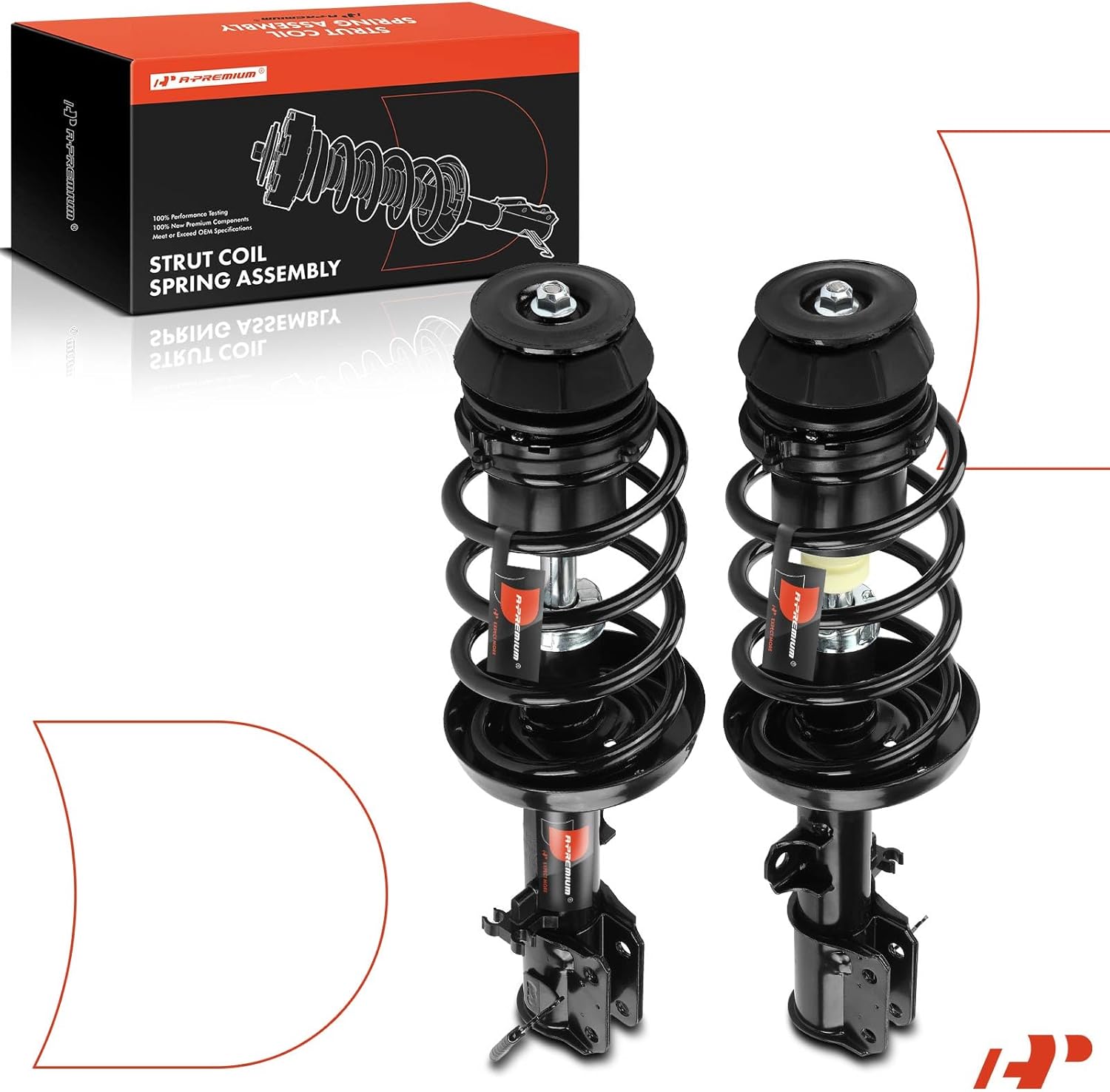 A-Premium Front Complete Struts Compatible with Saturn LS/LS1/LW1 2000, L100 2001-2002, L200/LW200 2001-2003, L300 2004-2x Replacement Suspension Shock Absorber with Coil Spring Assembly