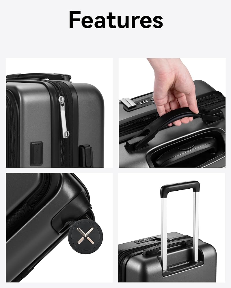 Amazon.com | LUGGEX Carry On Luggage with Compartment