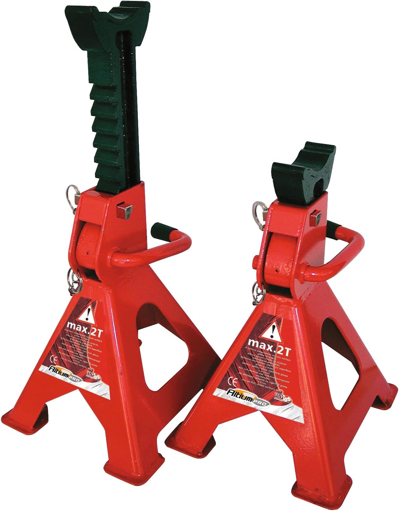 768682 2 Double-Locking Ratchet Action Jack Stands SE, 2 T