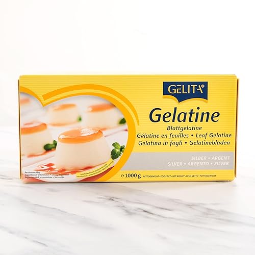 Gelita - Hojas de gelatina - Plata - 400 por caja 3527oz Gelita - Hojas de gelatina - Plata - 400 por caja 3527oz