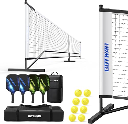 Juego de 2 raquetas de pickleball para exteriores, raquetas ligeras de fibra de vidrio, raquetas de pickleball, regalo con agarre acolchado
